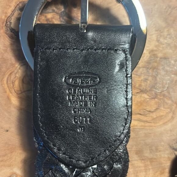 Talbots Black Braided Leather Belt - M - Picture 6 of 6